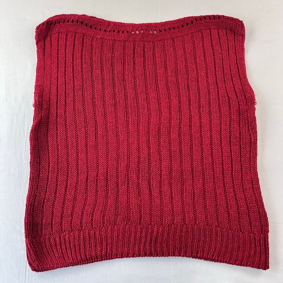 Knot deVille Vintage sweater vest sleeveless Silk Blend Maroon women’s sz Medium - Picture 2 of 6